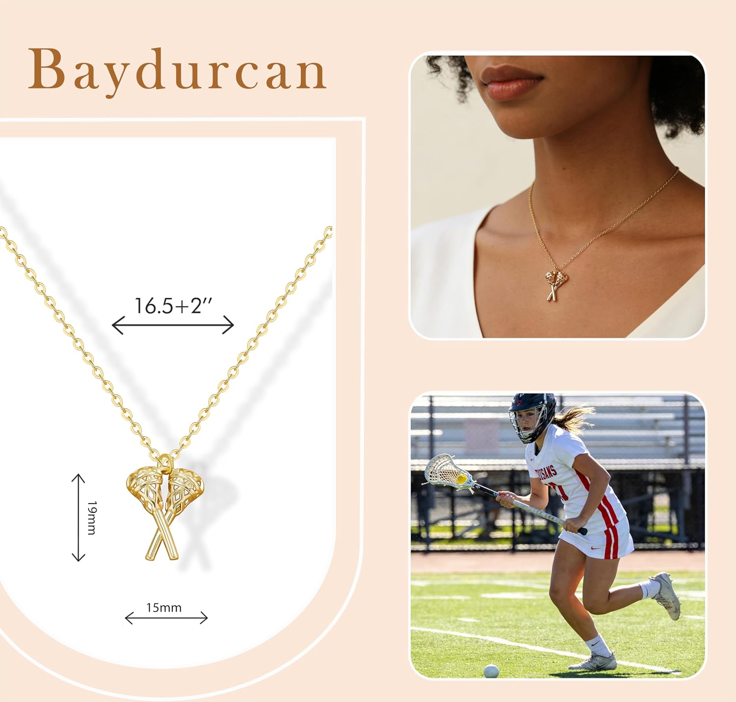 Baydurcan Necklaces for Women Teens 14K Golden Plated Pendant Highland Cow Cat Mahjong Necklace Gifts for Birthday Graduation Friendship Gifts