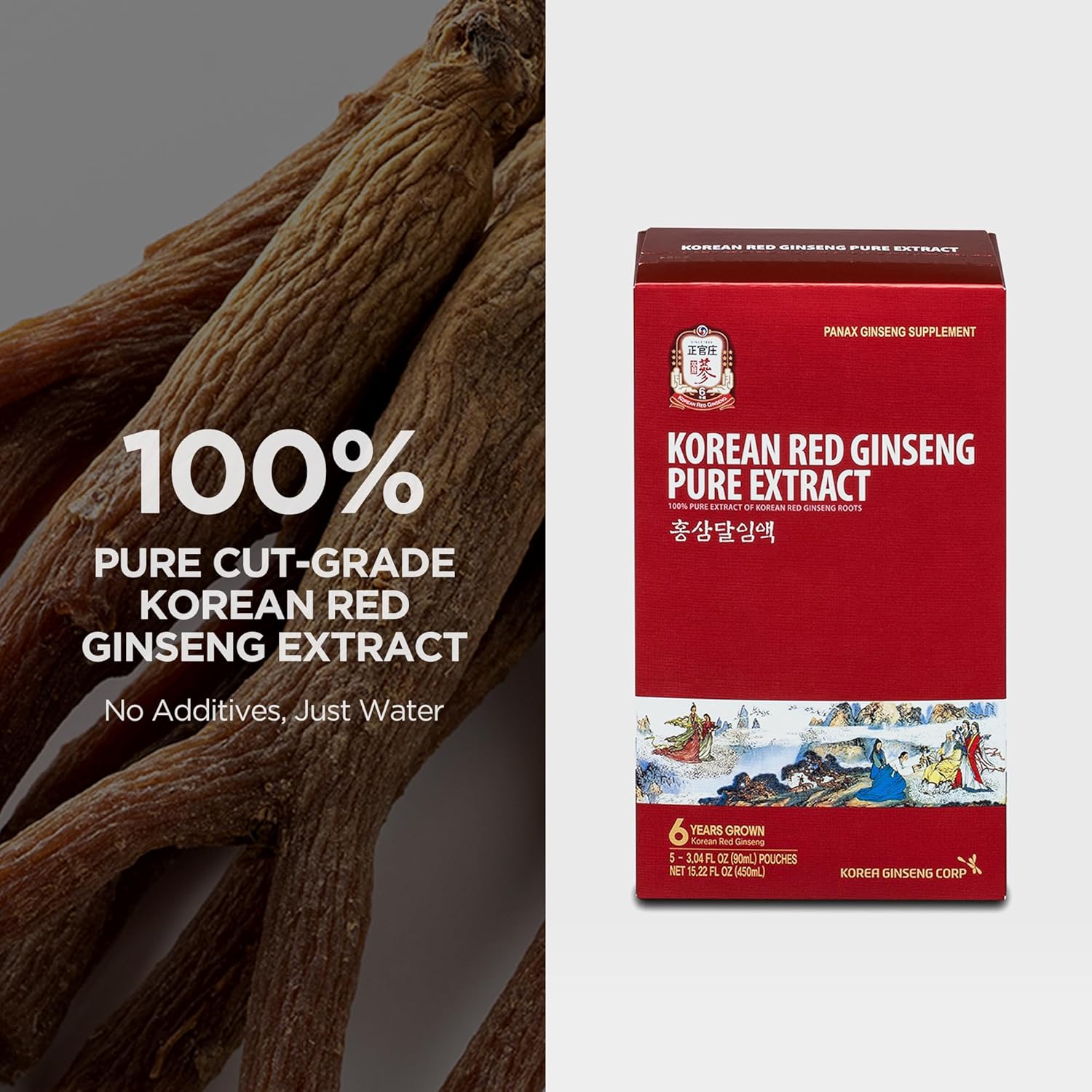 JUNG KWAN JANG Korean Red Ginseng Pure Extract Cut | Red Ginseng, Korean Ginseng, Ginseng Extract | Immune System Support Supplement Booster for Man & Woman | 30 Count - Image 5