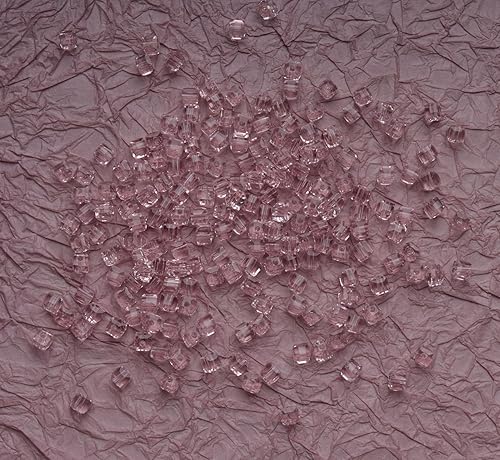 Miniatura 4 de Ruwado 200 cuentas de cristal en forma de cubo con caja de almacenamiento, mini cuentas espaciadoras cuadradas sueltas de 0.157 x 0.157 x 0.157 in