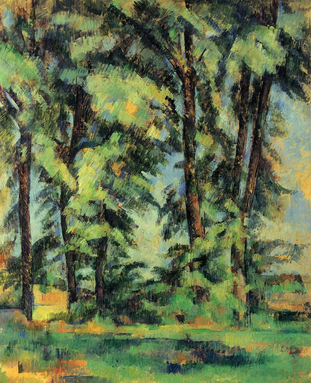 Affiche Paul Cézanne Thicket pour sublimer un grand salon contemporain