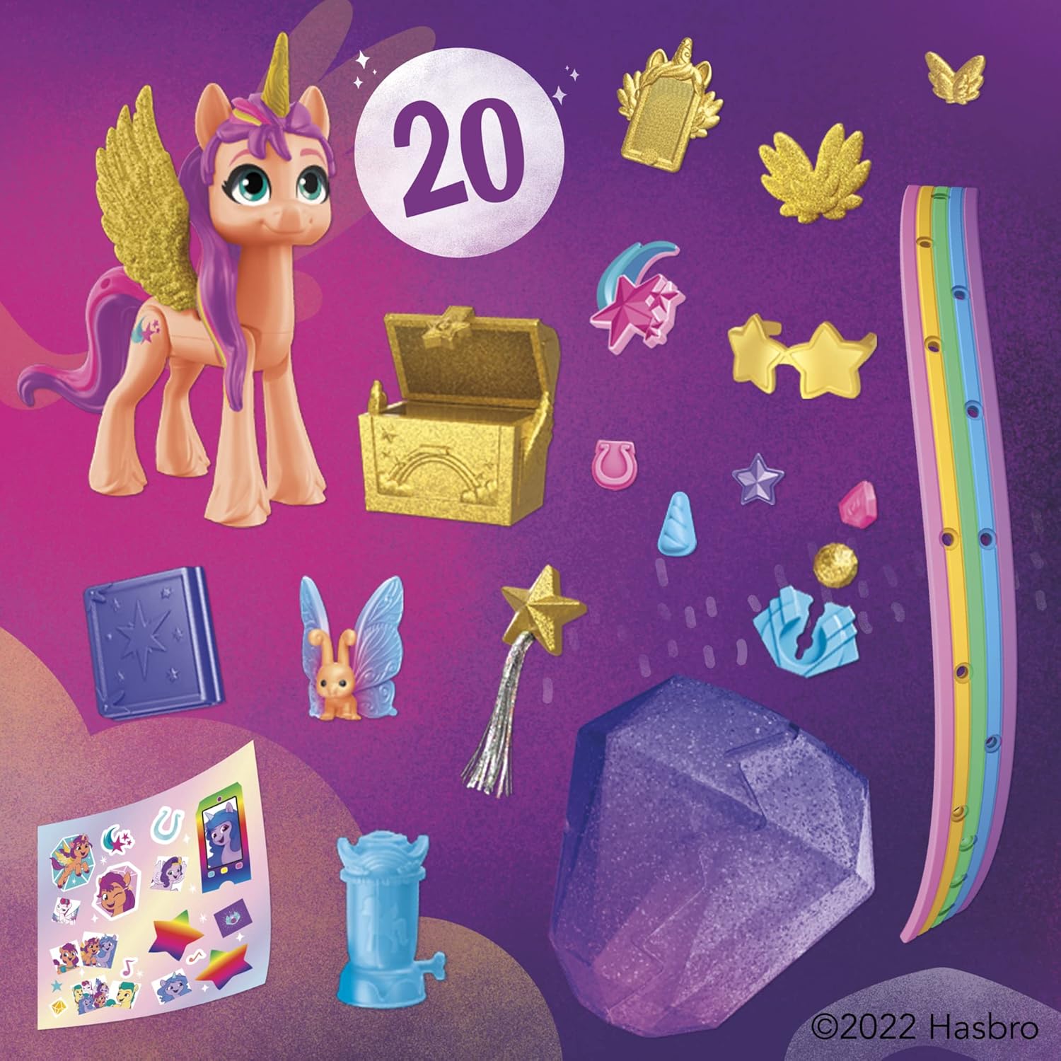 My Little Pony: A New Generation Movie Crystal Adventure Alicorn Sunny Starscout - 3 Inch Winged Unicorn Toy Surprise - Image 4