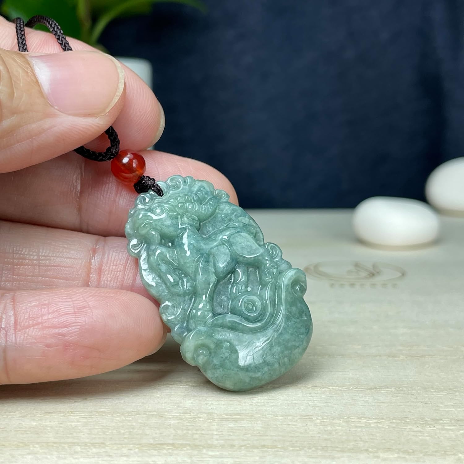 Natural Jade Necklace, Real Jade Chinese Zodiac Lucky Charm, Personalized Engraved Constellation Necklace Jewelry, Ideal Fengshui Handmade Gift for Lunar New Year for Women, Men