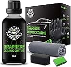 Graphene Ceramic Coating for Cars (50ml) - 10H Graphene Coating for Car Detailing-5+ Years Protection, Hydrophobic, Scratch & UV Resistant, High GlossFinish - Professional-Grade Car Detailing Kit