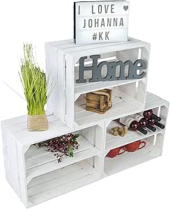 Caisse En Bois Flammé | 50 X 40 X 30 Cm | Caisse Rangement Bois