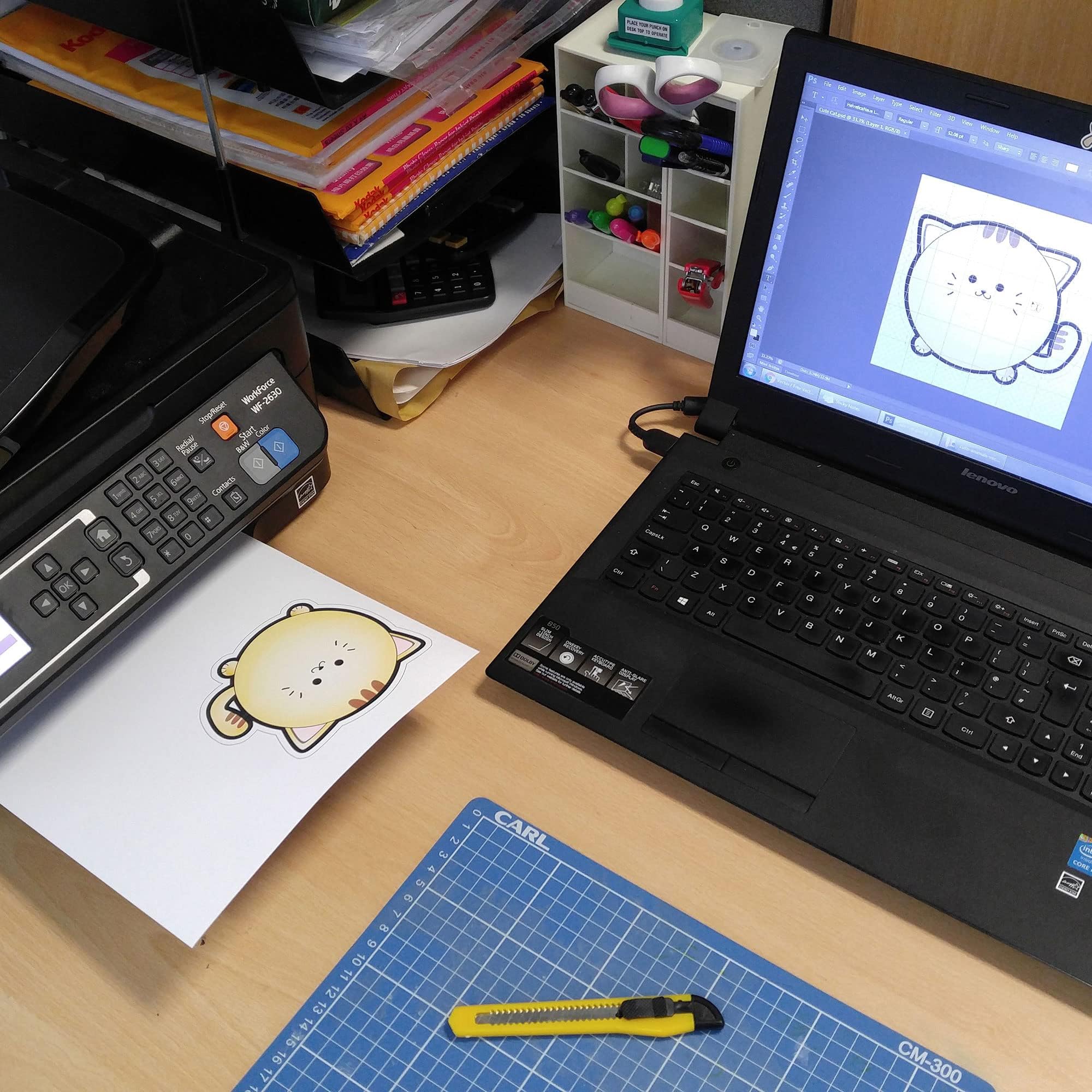 Image secondaire de Lot de 20 Feuilles de Papier Photo Autocollant A4 Mat - Vinyle Imperméable