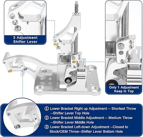 Miniatura 7 de X AUTOHAUX Caja de cambios de aluminio para Acura RSX Tipo S 2002-2006 para la serie K para Honda Civic 2001-2005 EM2 ES Coupe Sedan