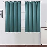 Vista 44 de LEMOMO Cortinas opacas de 42 x 84 pulgadas, juego de 2 paneles de cortinas con aislamiento térmico para oscurecer la habitación, cortinas