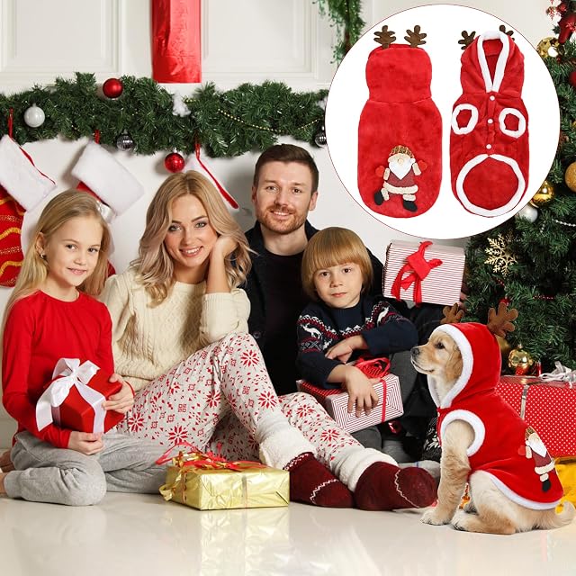 Foto 5 de 7 de KOOOGEAR Disfraz de Navidad para mascotas, disfraz de gato de Navidad, disfraz de alce para mascotas