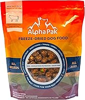 Vista 1 de AlphaPak, alimento para perros liofilizado, para todas las razas, todas las edades, receta de carne de res cruda alimentada con pasto, nutrición