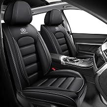 Front Set for Honda Accord Seat Covers 2001-2026, Waterproof Nappa Leather Car Seat Protector, Anti-Slip & Comfortable Car seat Cover Standard 2 Seats Black
