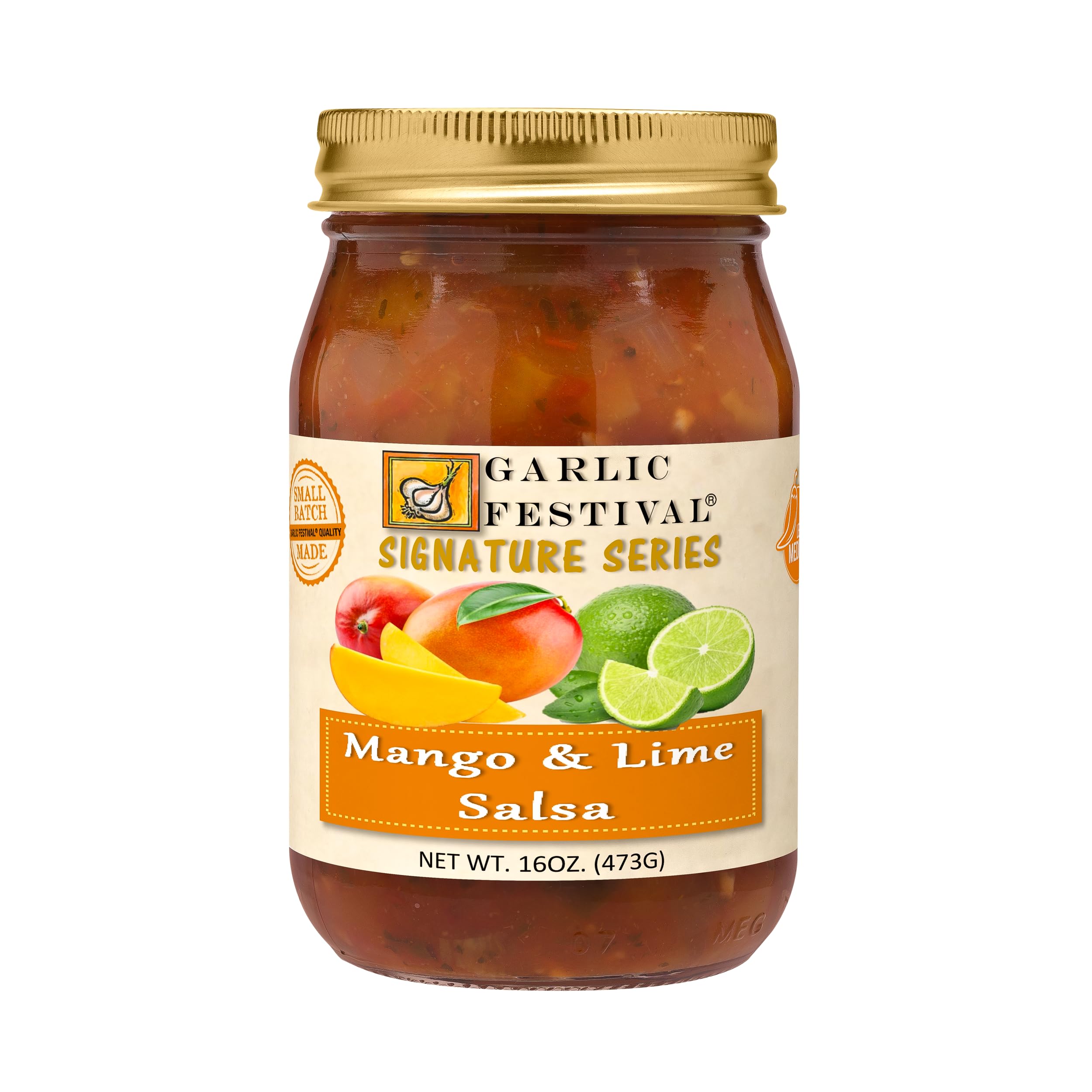 Garlic FestivalFoods Mango & Lime Salsa Net Wt.16 oz.