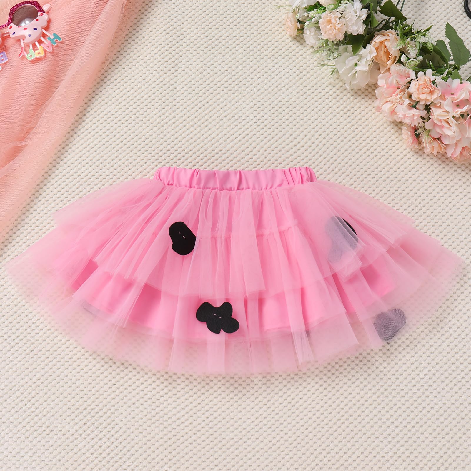 FYMNSI Baby Mädchen 1. Geburtstag Kuchen Smash Outfit Kurzarm Strampler Tutu Rock Stirnband 3-teiliges Set