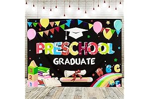 Preschool Graduation Backdrop Banner 7X5ft