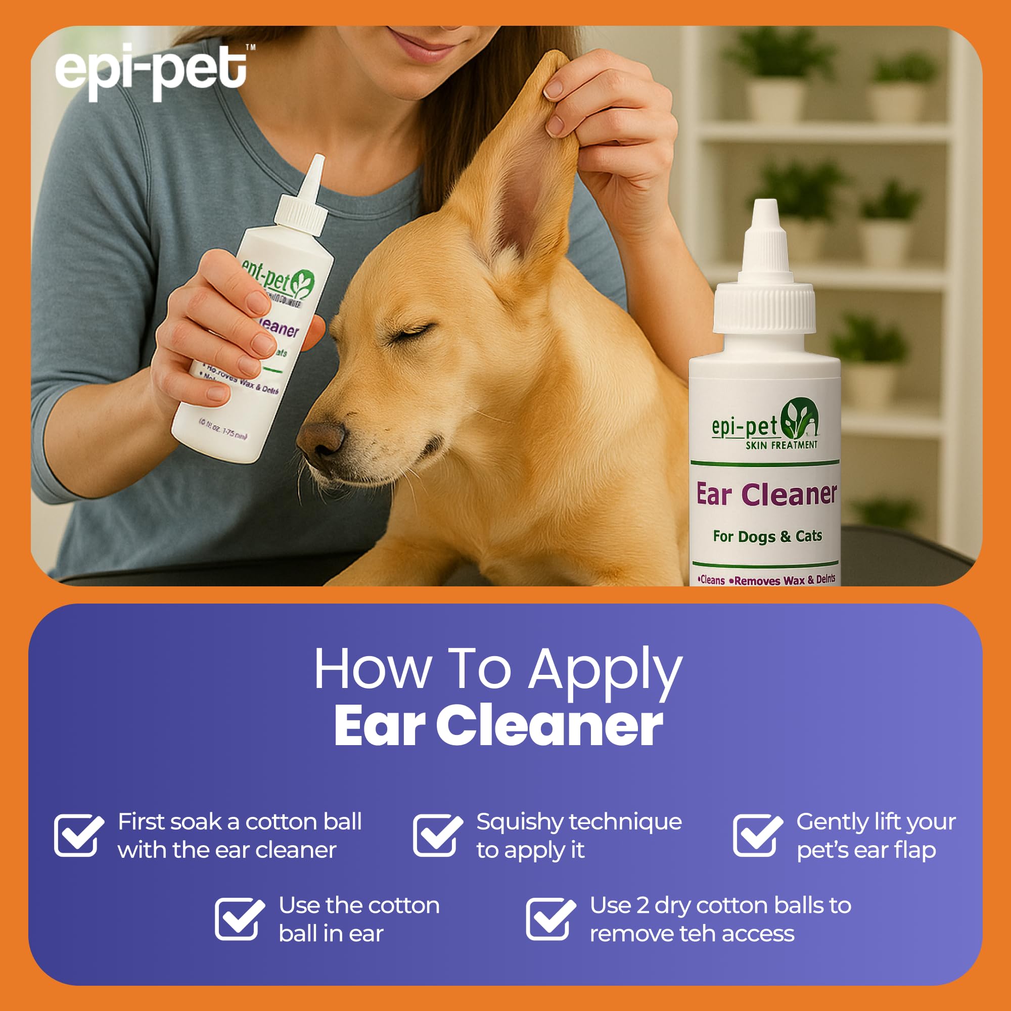 Epi-Pet Ear Cleaner for Dogs & Cats – Vet-Approved Ear Wash for Itchy, Smelly, Dirty Ears – Gentle, Alcohol-Free Formula – Removes Wax, Debris & Odor – Daily Ear Care for Pets – 4 oz - image 5