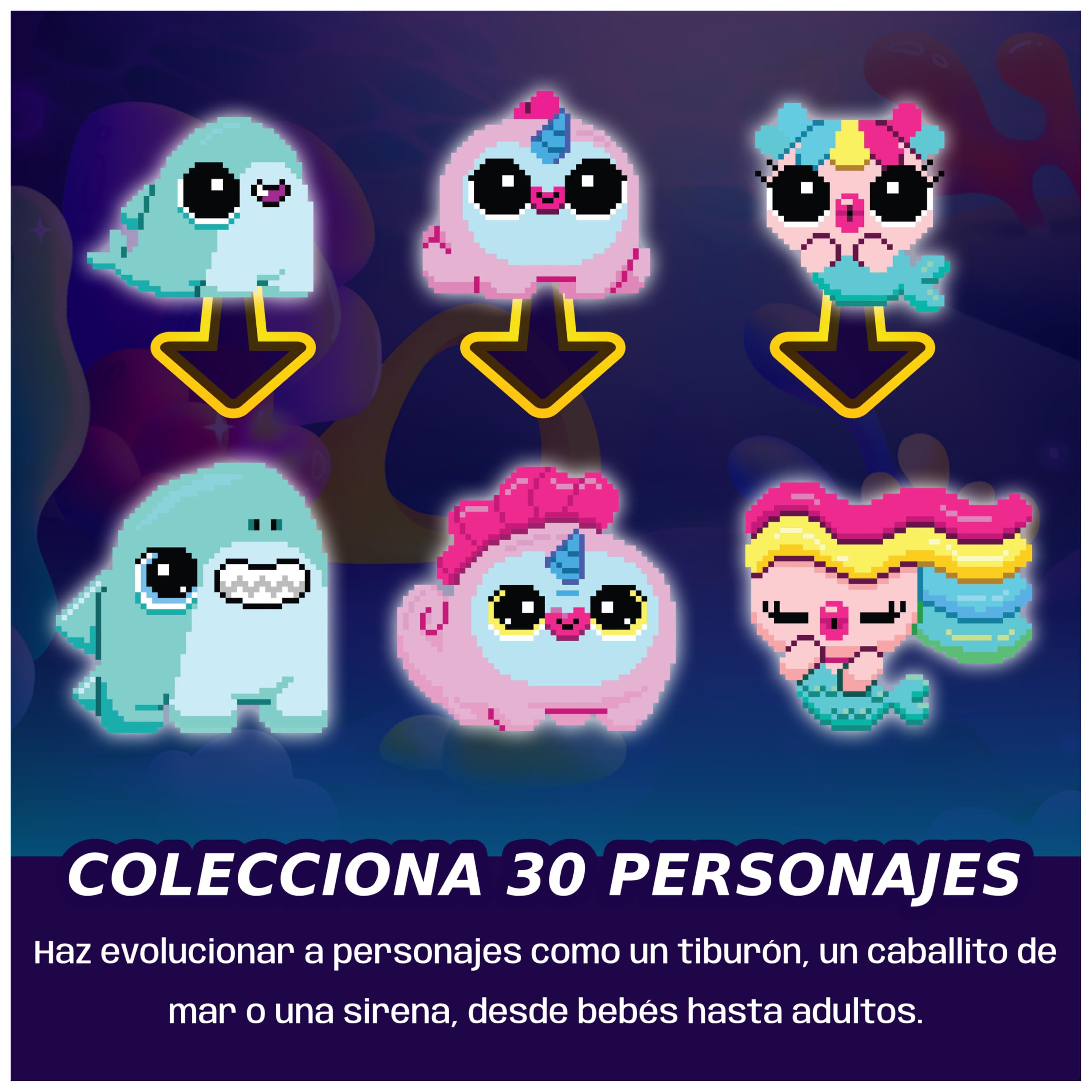 Bitzee Aquarium, Tanque Interactivo con 30 Criaturas Marinas Digitales, Gran Pantalla y Luces LED, Mascotas electrónicas táctiles Que reaccionan al Toque, Regalo Ideal para niños y niñas Desde 5 años