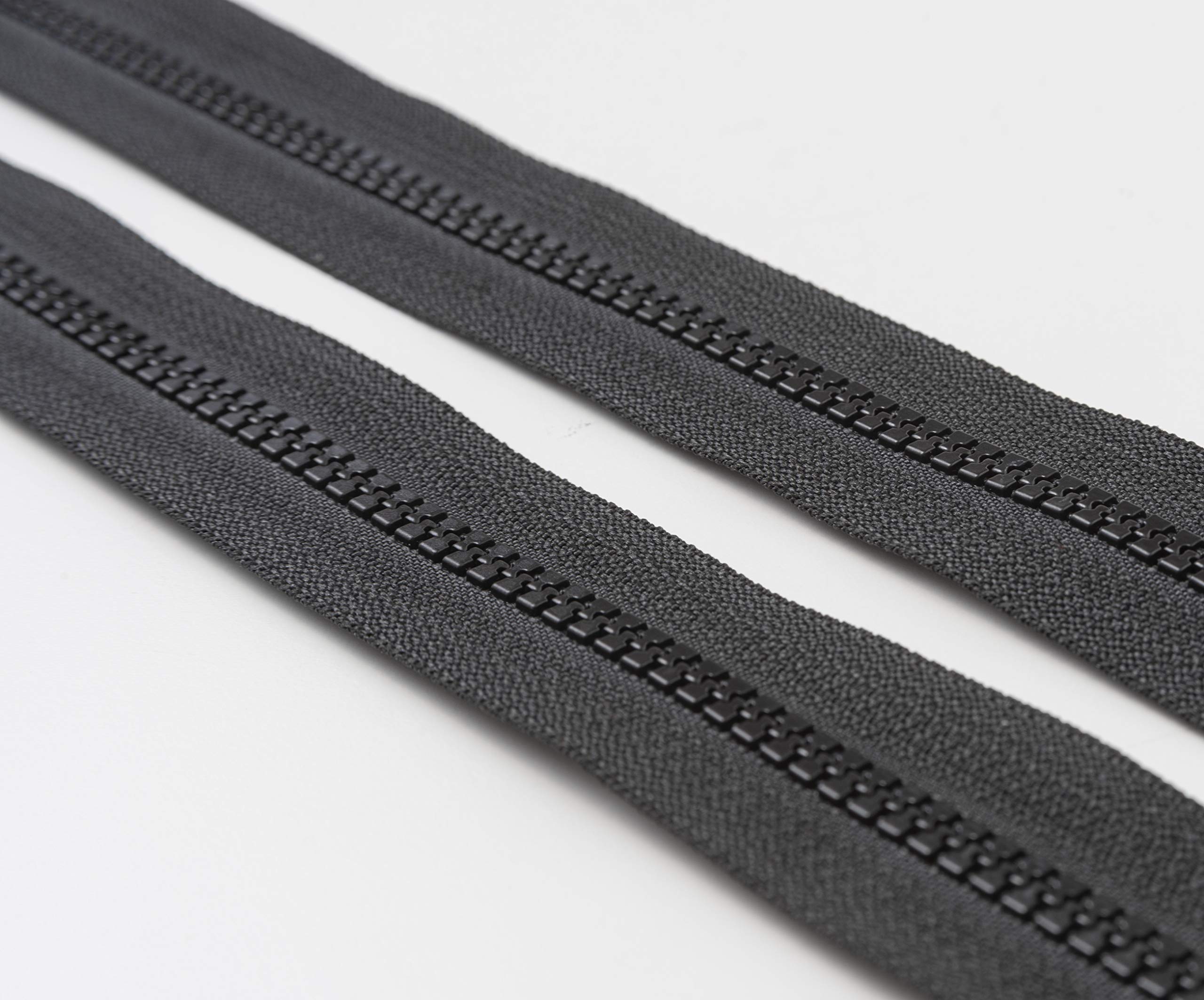 IPEA Cerniera Lampo misura #5 – Varie Lunghezze – 2 pezzi – Due Cerniere Divisibili per Abbagliamento Arredamento Cucito Giacche – Zip – Lunga 65 cm – Larghezza 30 mm – Colore Nero