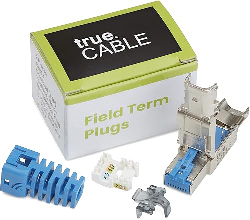 Miniatura 8 de trueCABLE Enchufe de terminación de campo sin herramientas Cat6A, sin blindaje (UTP), PoE++ (4PPoE), compatible con AAA, certificado ANSITIA e