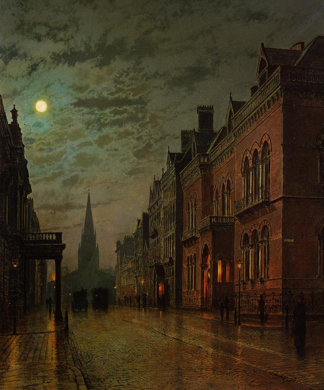 Park Row, Leeds by John Atkinson Grimshaw - 16" x 20" Premium Canvas Print