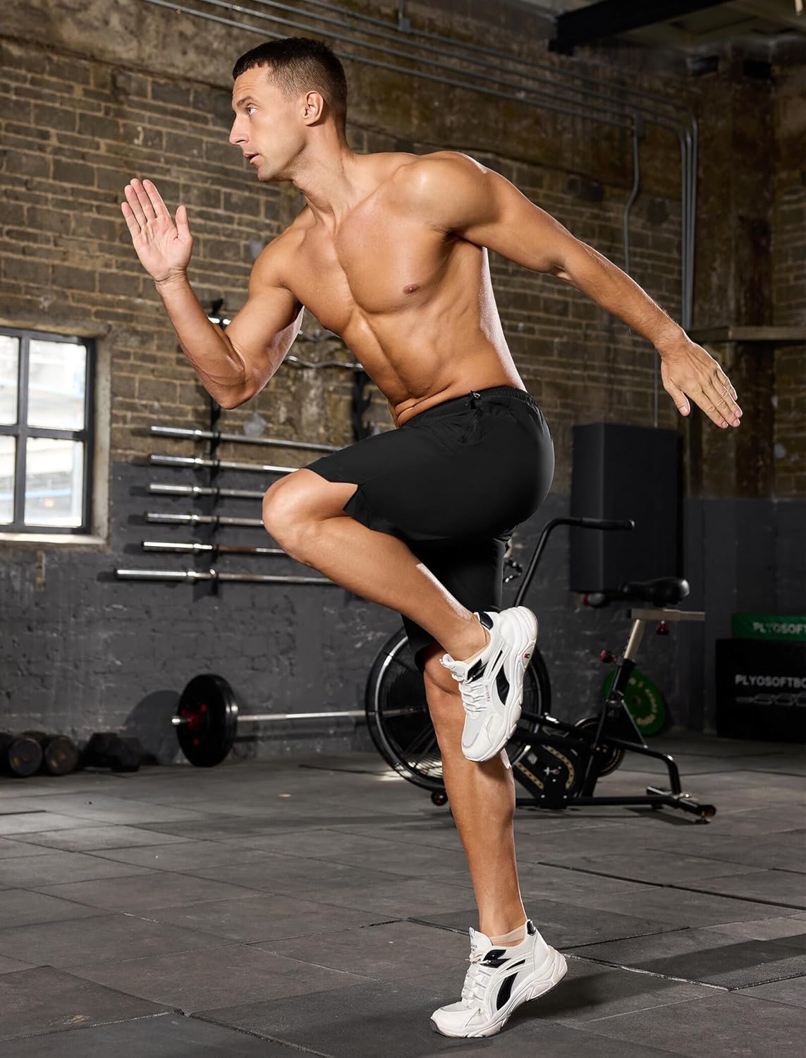 SILKWORLD Running Shorts for Men Quick Dry 9 Inch Basketball Athletic Shorts 2 in 1 Gym Workout Shorts with Pockets - Image 3