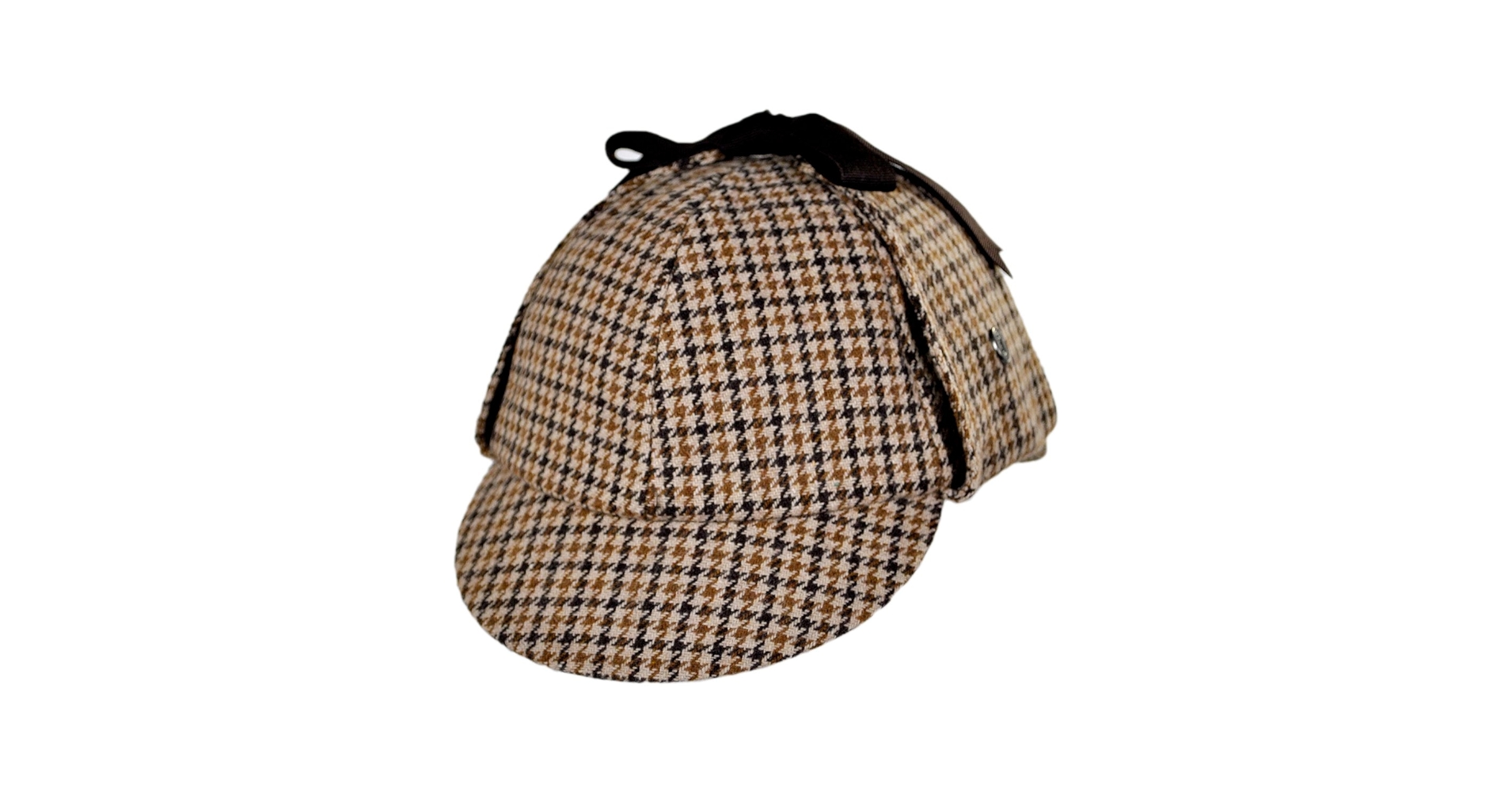 Jaxon Sherlock Holmes Houndstooth Deerstalker Hat (XX-Large, Brown