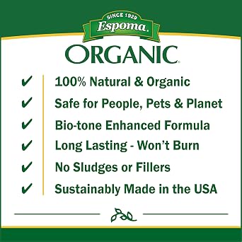 Espoma Organic Rose-tone 4-3-2 Organic Fertilizer for all types of Roses and other Flowering Plants. Promotes vigorous growth and blooming. 18 lb. Bag