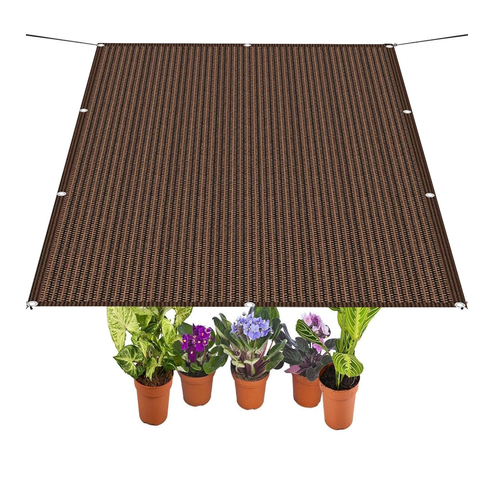 Filet ombrage extérieur anti-UV 95% résistant et respirant marron 360x800