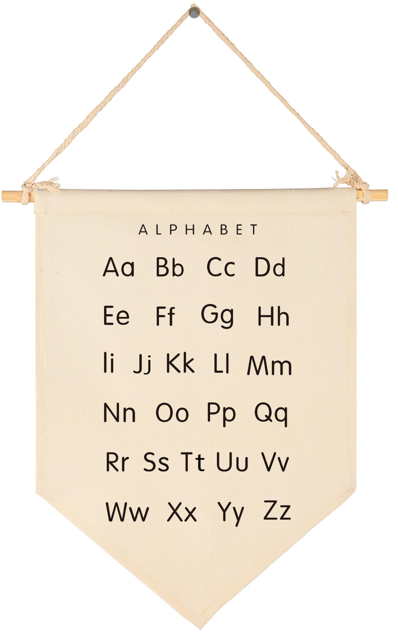 Classroom Wall Banner Decor-Teacher Gift-Inspirational Back to School Wall Flag-Alphabet Learning-ABC Education-Positive Quote-Hanging Canvas Pennant Sign for Preschool Kindergarten Nursery School