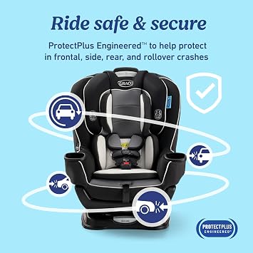 Graco Extend2Fit 2-in-1 Convertible Car Seat, Gotham