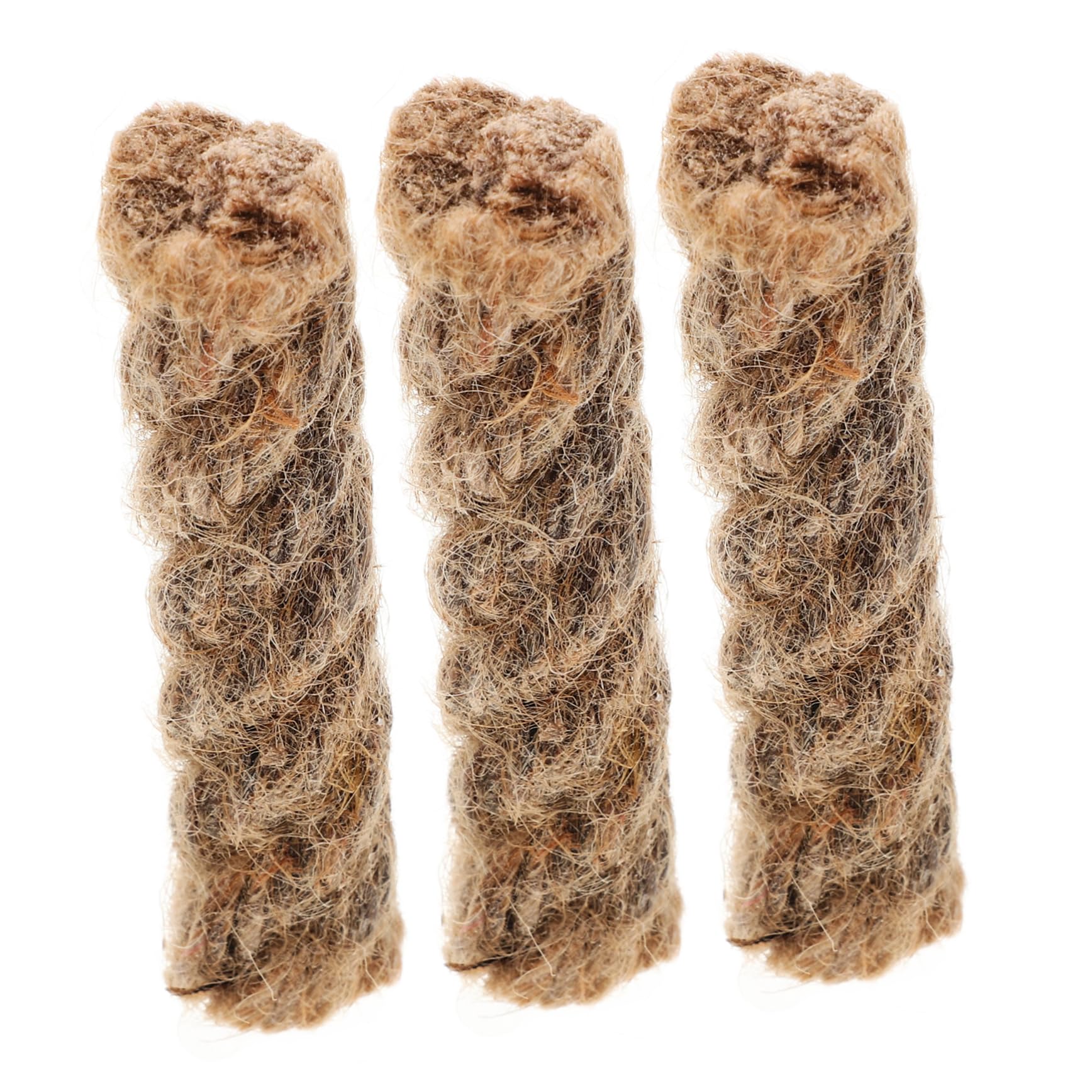 Kisangel 3pcs Fire Starter Rope Natural Jute Fire Cord for Campfire Windproof Emergency Kit for Outdoor Cooking Backpacking Hiking Camping Hunting Fishing