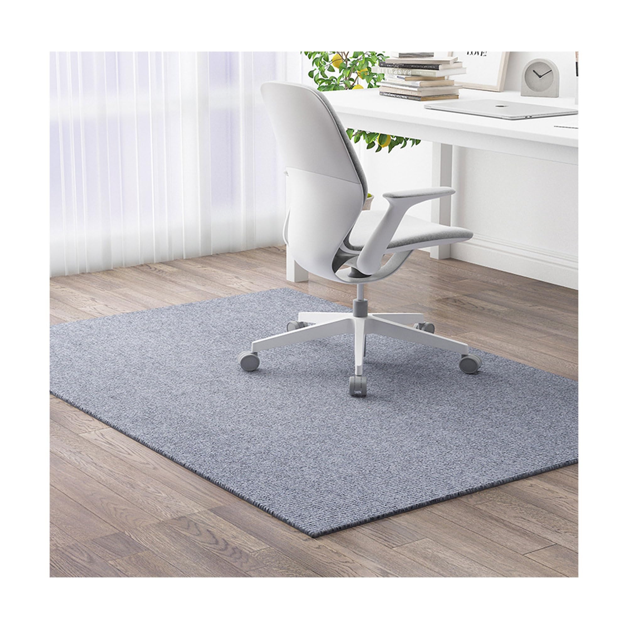 Amieron Office Chair Mat for Carpeted Floors, Floor Protectors for Office Chair, Non-Slip Gaming Chair Mat for Wooden Floors, Home Office Desk Chair Mat for Carpet Floors(Grey,120 * 180cm)