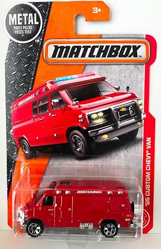 MATCHBOX '95 CUSTOM CHEVY VAN 87/125 ROJO 2017 CAJA DE PARTIDO RARO