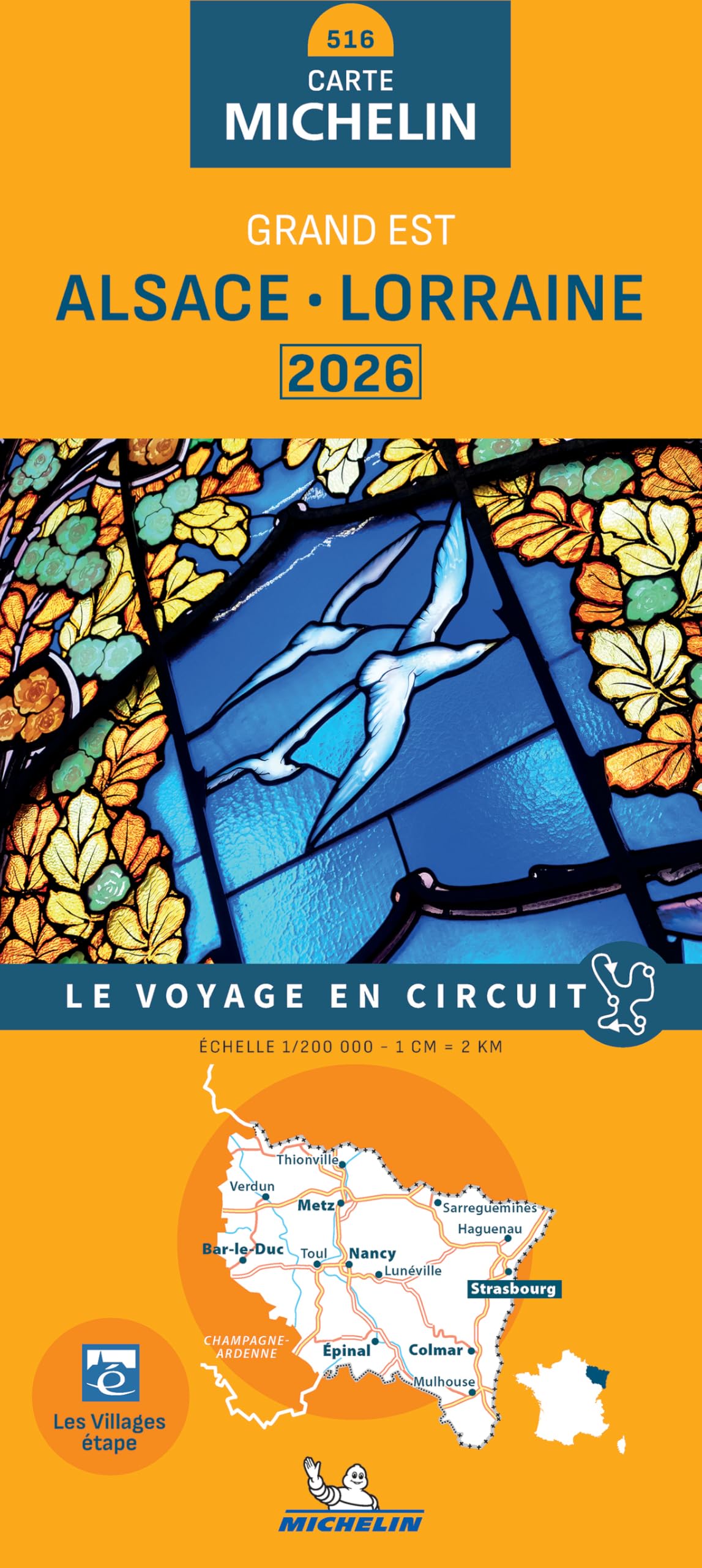Alsace, Lorraine: Grand Est : le voyage en circuit (Michelin régional, 516)