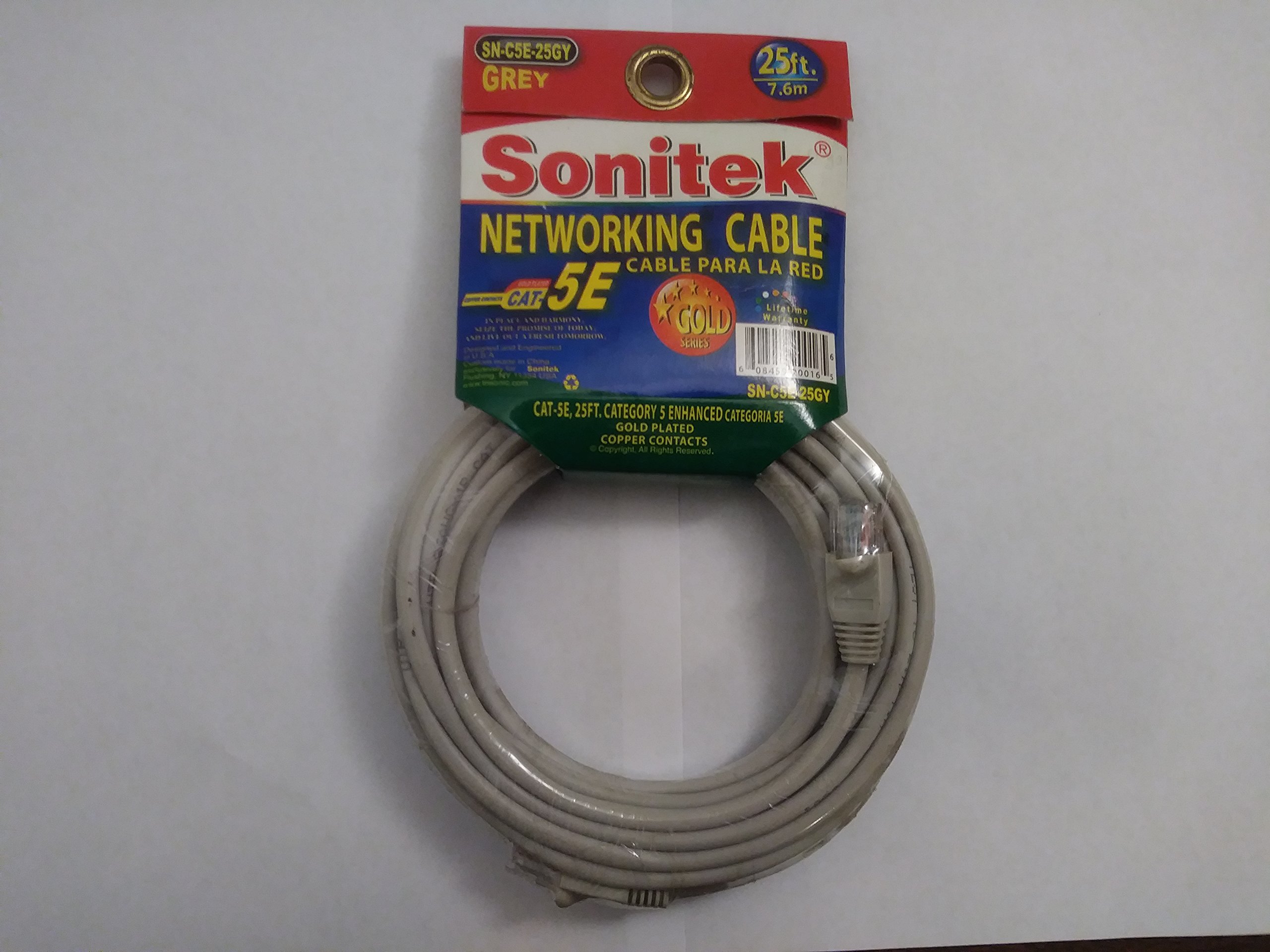 SonitekSonitek 25ft Networking Cable Cat 5E Gold Series