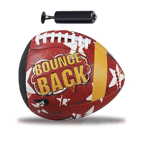 BOUNCEBACK Soft Leather Training Football, Youth Size & Official Size,