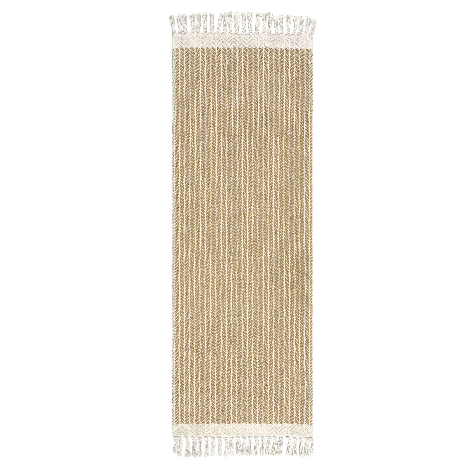 Lahome Boho-Läufer für Flur, 5x15 cm, Waschraumteppich, leichter Eingangsläufer, gewebte Baumwolle, Überwurfmatte mit Quasten, Bauernhaus, Niederflor-Läufer für Küche und Badezimmer, Khaki