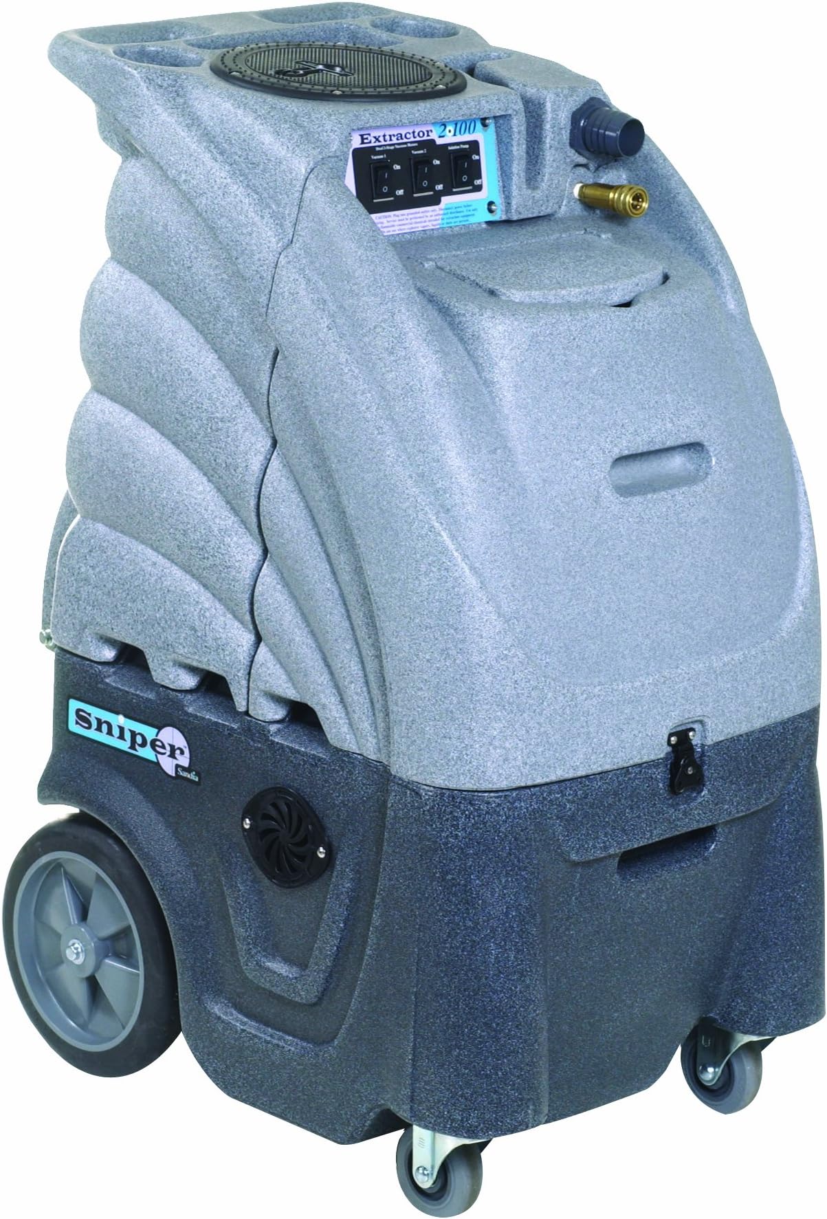 Sandia 80-2200 Dual 2 Stage Vacuum Motor Sniper Commercial Extractor, 12 Gallon Capacity, 200 psi Adjustable Pump