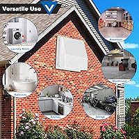 Vista 7 de Cubierta de ventilación de secadora de 4 pulgadas en el exterior, cubierta de ventilación de pared exterior de la secadora, cubierta de ventilación