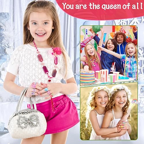 Miniatura 5 de 24 anillos de joyería para niña, ajustables, sin duplicación, anillos de juego para niños en caja, anillos de juego de simulación y disfraces para