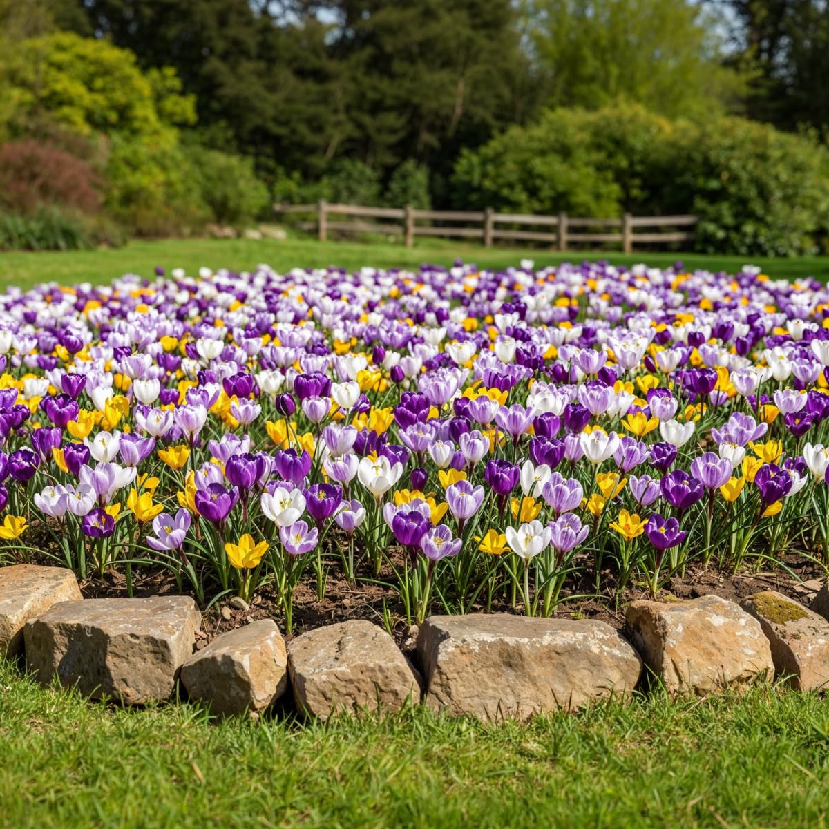 Riesen Krokusse Zwiebeln Winterhart Mehrjährig - 250 Blumenzwiebeln | Mix von 5 Sorten, Pflanzen aus Holland, Echte Pflanzen aus Holland, für Garten und Topf (kein Samen, nicht künstlich)