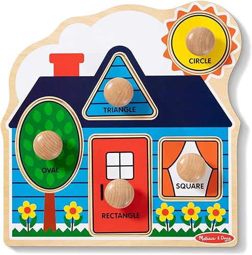 Melissa Doug First Shapes - Rompecabezas de madera con pomo gigante rompecabezas de piezas de madera gruesa rompecabezas de formas para aprendizaje Melissa Doug First Shapes - Rompecabezas de madera con pomo gigante rompecabezas de piezas de madera gruesa rompecabezas de formas para aprendizaje