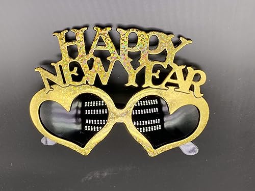 Miniatura 2 de Soochat Gafas de Año Nuevo Feliz Año Nuevo Corazón Gafas de sol de lujo Brillantina Decorativas Gafas de sol para Nochevieja Fiesta Favor