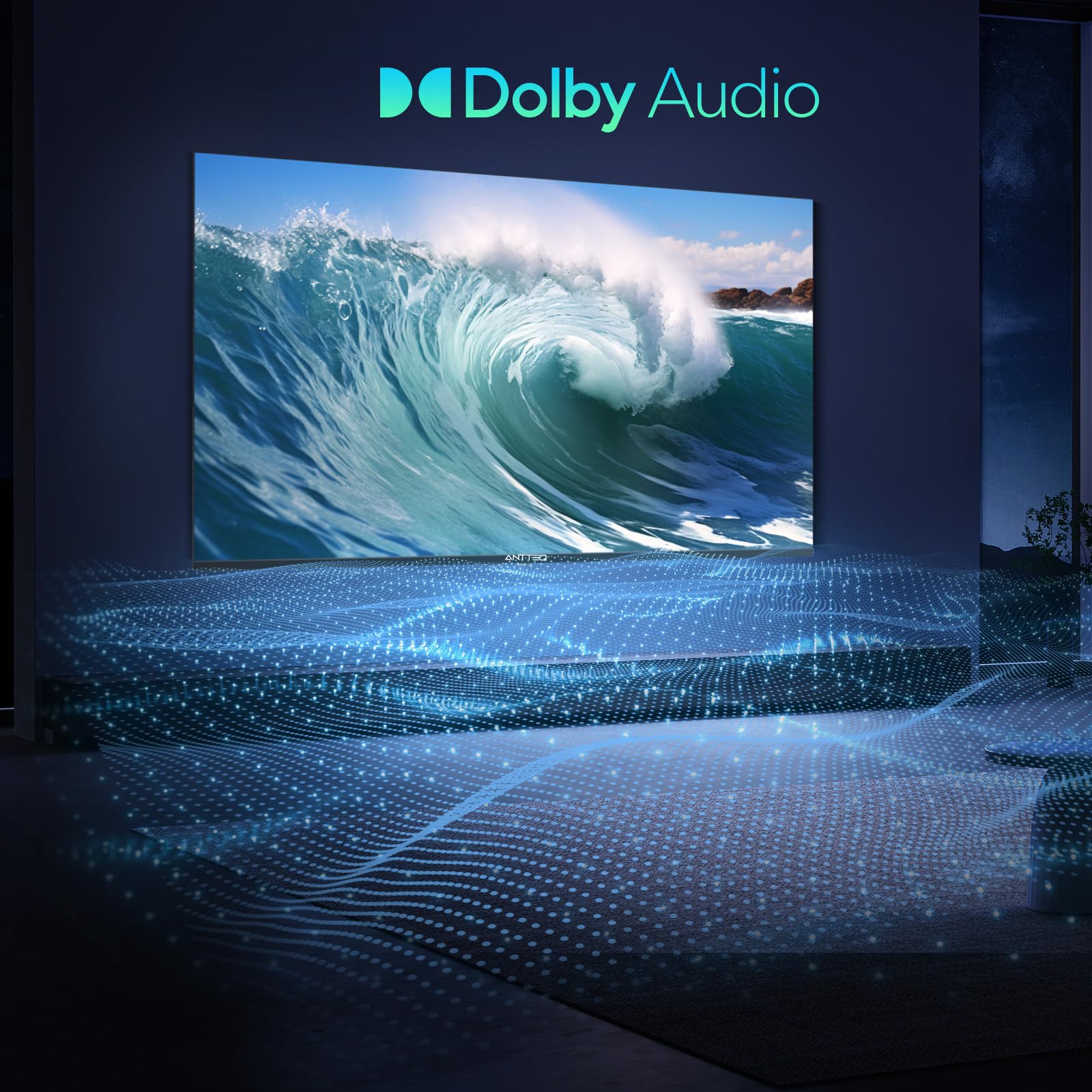 Antteq Q43 Edge QLED Smart TV 43 Pulgadas(TV 109cm) 4K,HDR,Frameless,App Store(10000+ APPs),Bluetooth Voice Assistant,WiFi 2.4G/5G