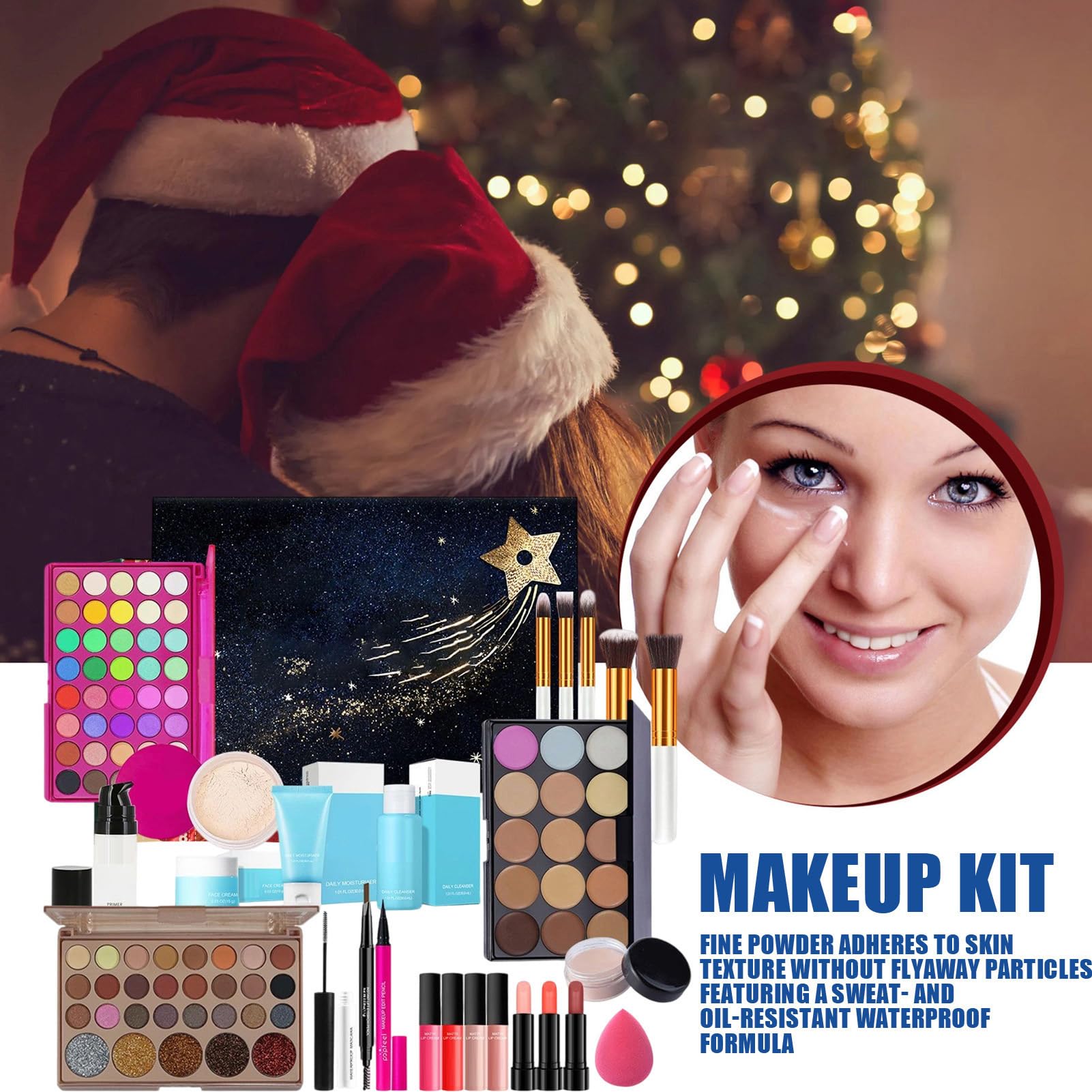 Kit de Maquillaje de Viaje Juego De Maquillaje Facial Ligero Con Paleta De | Set De Maquillaje Facial Para Novia Amiga Hermana Hija Familia Amigos Compañeros