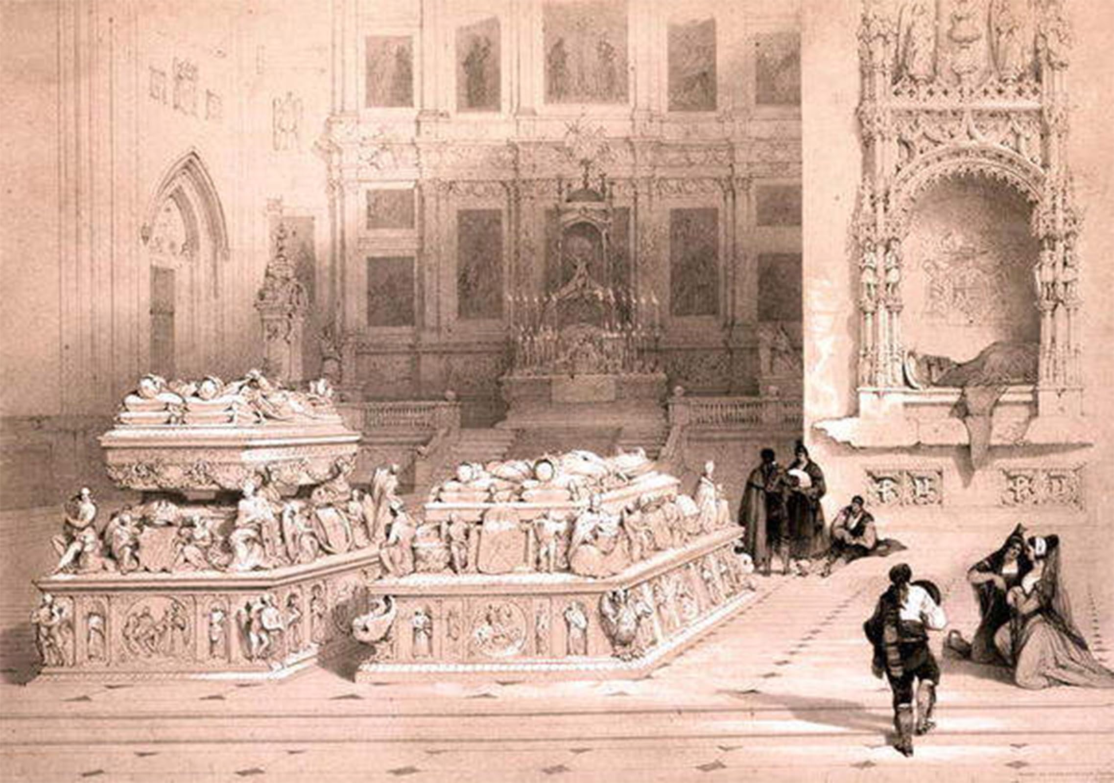 Tableau Toile Cathédrale de Grenade | Évocation Artistique de David Roberts 60x90
