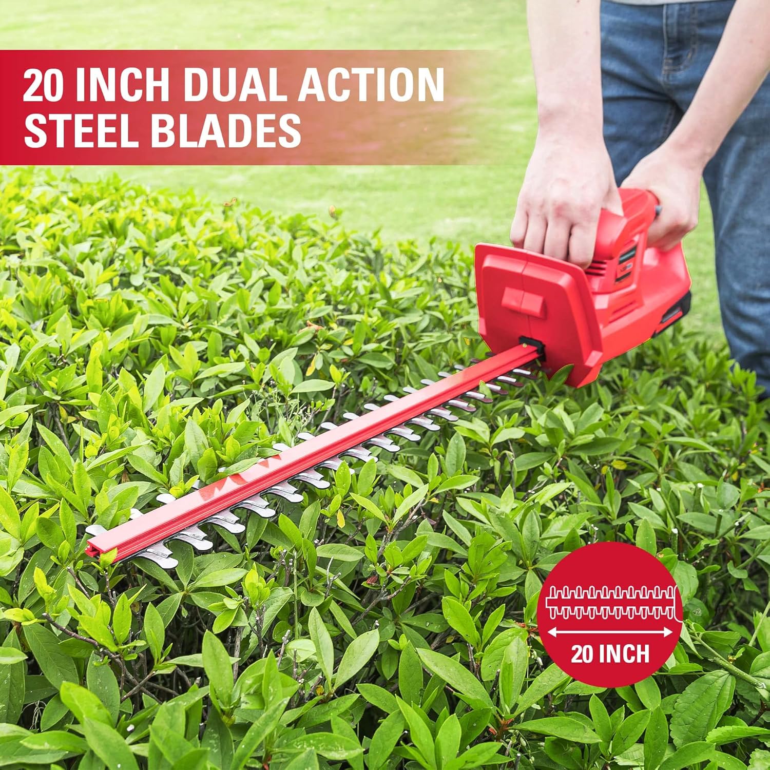 review POWERWORKS XB 20V 20-Inch Cordless Hedge Trimmer, 2Ah Battery and Charger HTP301