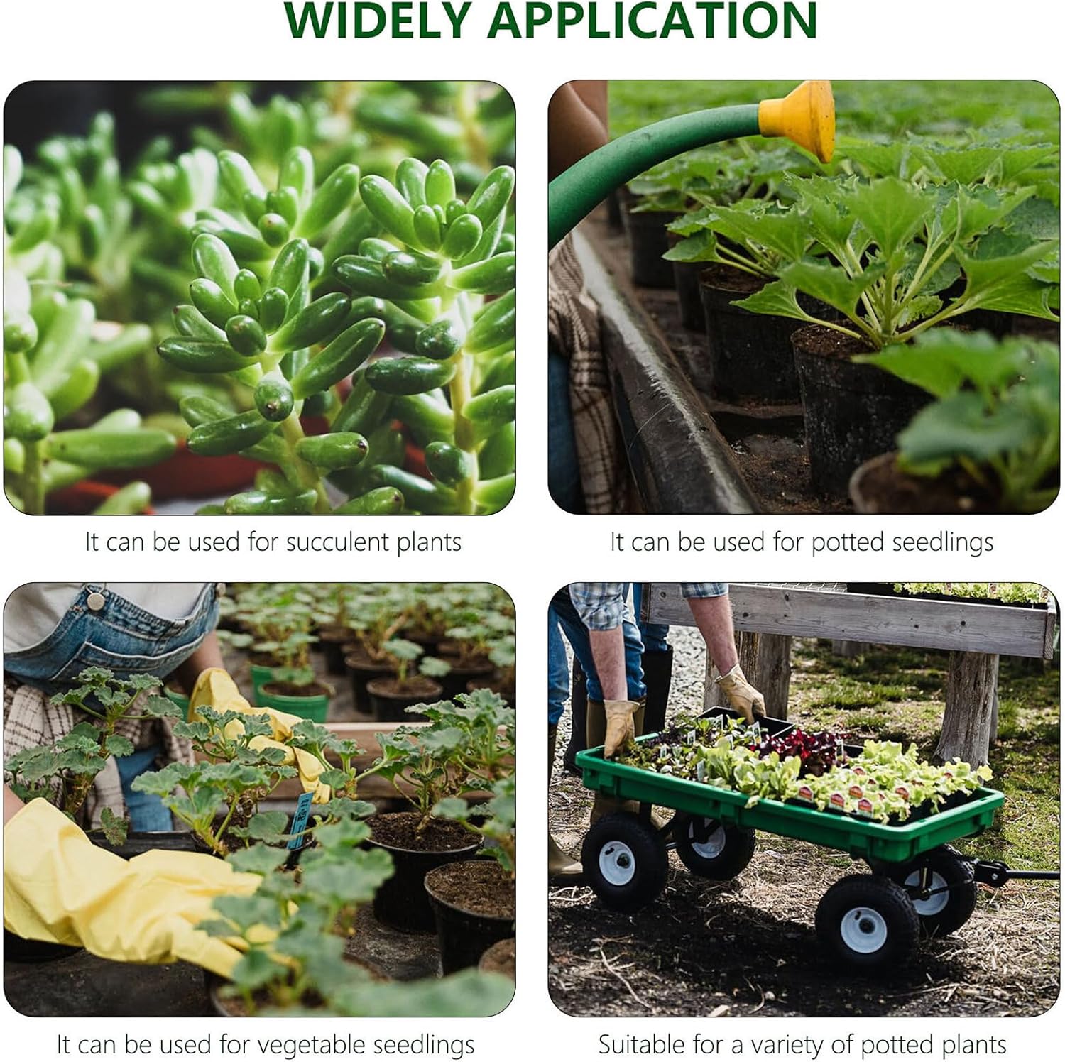 5 Pack 10 Gallon Round Black Premium Nursery Pots Flower Seedling Container Garden Planter Pots for Indoor and Outdoor Plants with Drainage Hole for Planting Flowers Succulents Seedlings