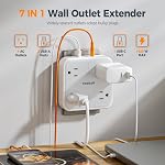 Wall Outlet Extender, TESSAN 4 Multi Plug Outlet Splitter with 1 USB C and 2 USB A Charging Ports, Multiple Plug Extension Block with Surge Protector for Home, Kitchen, Office, Dorm, Gray