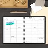 AT-A-GLANCE Planner 2026-2027 Weekly Academic 14-Month July-August, Quarter-Hourly Appointment Book, 7" x 8-3/4", Black (7095805) – view 2