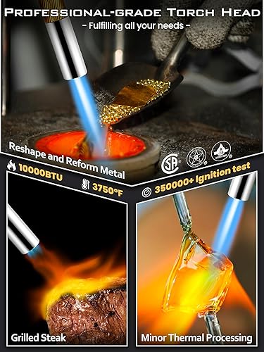 Miniatura 2 de Cabezal de antorcha de propano, cabezal de antorcha de alta intensidad GJ-8000pro, kit de antorcha de gas de arranque de gatillo para propano