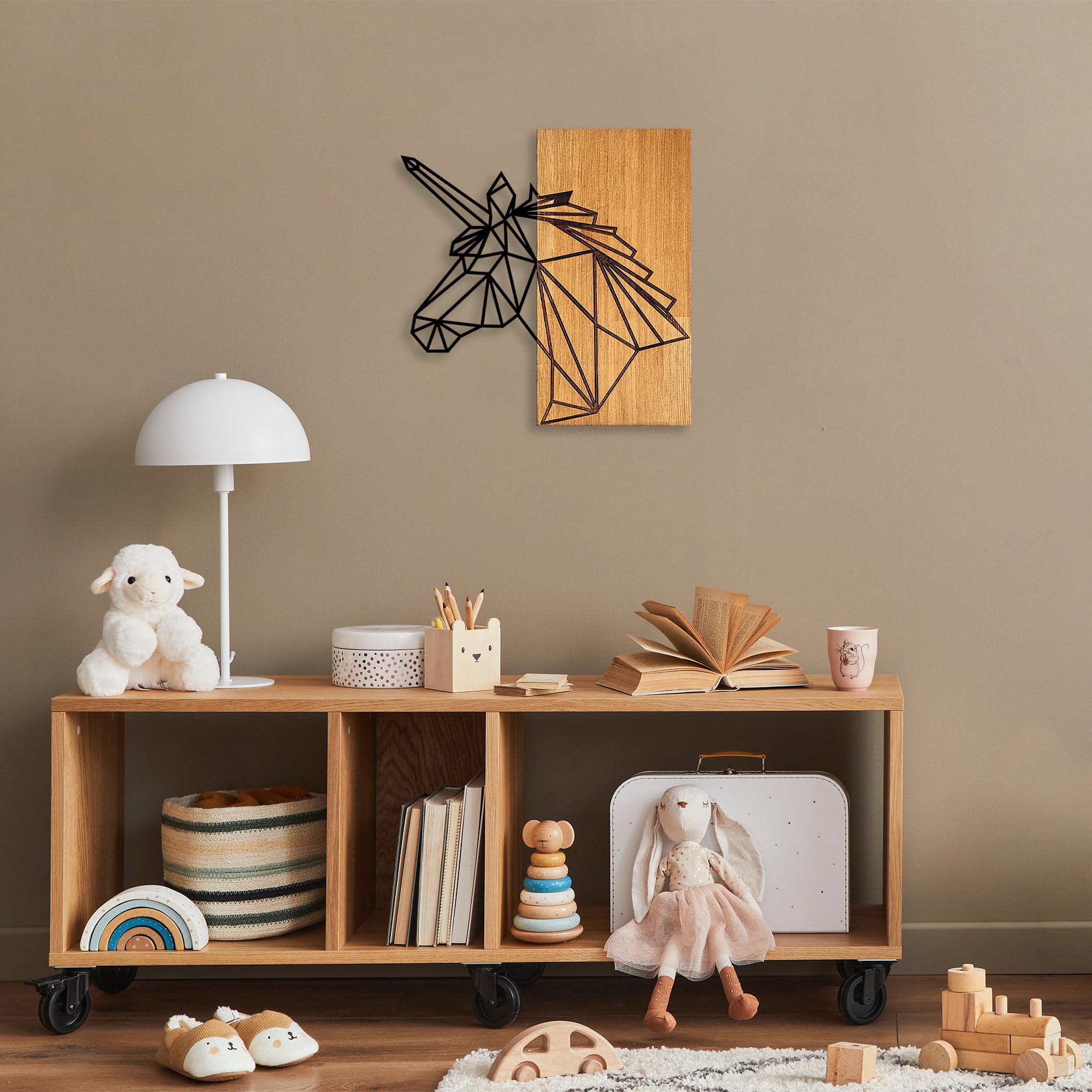 Décoration murale en bois de noyer Wallity pour sublimer votre bureau